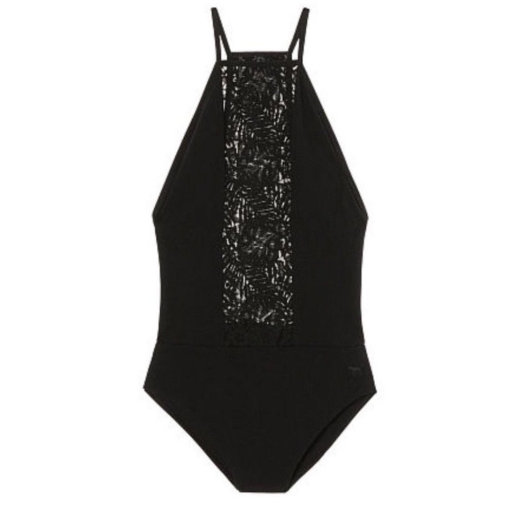 PINK Black Lace Bodysuit